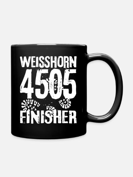 Weisshorn Weisshorngruppe 4505 Wallis Bergsteiger - Tasse einfarbig - Schwarz