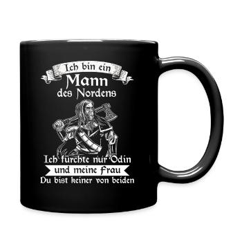 Wikinger Nordisch Krieger Valhalla - Tasse einfarbig - Schwarz - Rechts