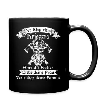 Wikinger Nordisch Krieger Valhalla - Tasse einfarbig - Schwarz - Rechts