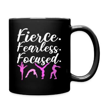 Furchtloser Turner Gymnastiklehrer - Tasse einfarbig - Schwarz - Rechts