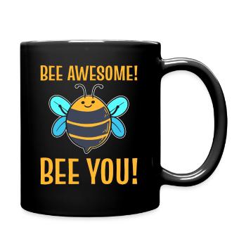 Bee Awesome! Bee You! Beekeeper - Full Colour Mug - black - Right