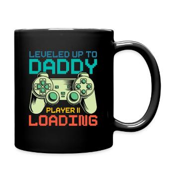 Dad Level Unlocked - Level up to Daddy Loading - Tasse einfarbig - Schwarz - Rechts