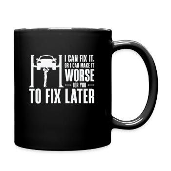 Car Mechanic Auto Engine Repair - Full Colour Mug - black - Right