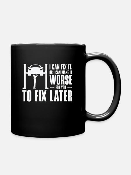Automechaniker Auto-Motor-Reparatur - Tasse einfarbig - Schwarz
