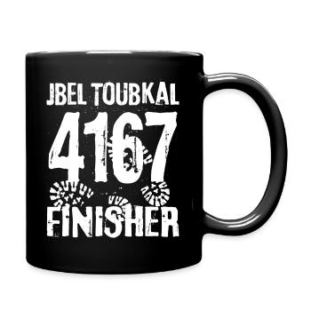 Jbel Jebel Toubkal Finisher Berg Gebirge Marokko - Tasse einfarbig - Schwarz - Rechts