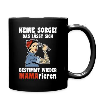 Mutter Muttertag Mama - Tasse einfarbig - Schwarz - Rechts