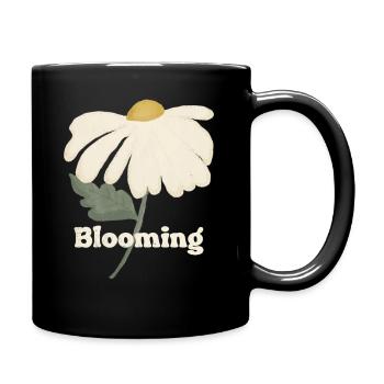Blooming - White Daisy Flower - Full Colour Mug - black - Right