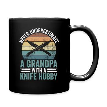 Messersammler-opa Und Messersammler-opa - Tasse einfarbig - Schwarz - Rechts