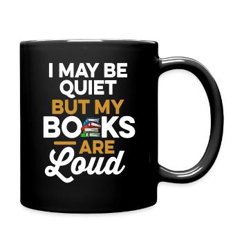 Librarian Bookworm Book Nerd Reading Library - Full Colour Mug - black - Right