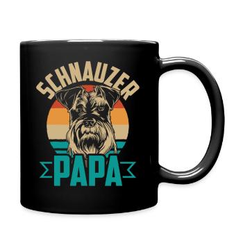 Schnauzer Papa Schnauzers Pet Dog Sayings Dad Fath - Full Colour Mug - black - Right