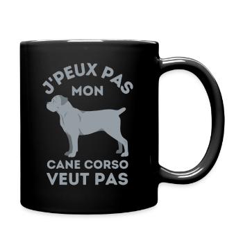 mon chien cane corso ne veut pas 2 - Mug uni - noir - Droite