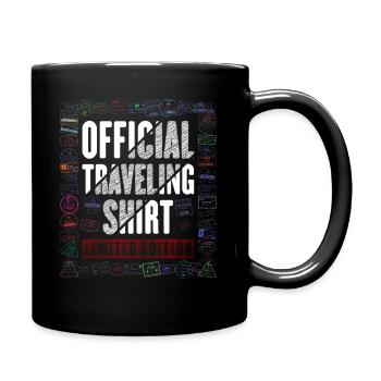 Reiselust Stempel Flug Reisen Urlaub Kreuzfahrt - Tasse einfarbig - Schwarz - Rechts