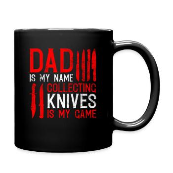 Jagdmesser Sammler Vater Und Messer Sammeln - Tasse einfarbig - Schwarz - Rechts