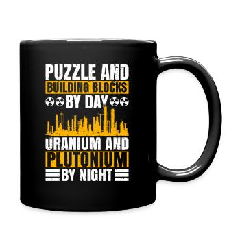 Nuclear Energy Nuclear Engineer Dad Und Nuclear - Tasse einfarbig - Schwarz - Rechts