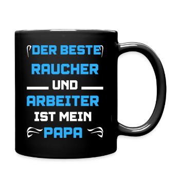 Vatertag Geschenk Papa - Tasse einfarbig - Schwarz - Rechts