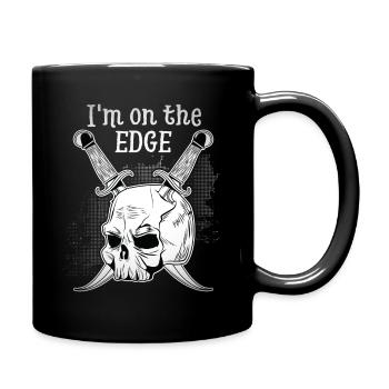 Drôle de crâne, crâne avec poignard, disant - Mug uni - noir - Droite