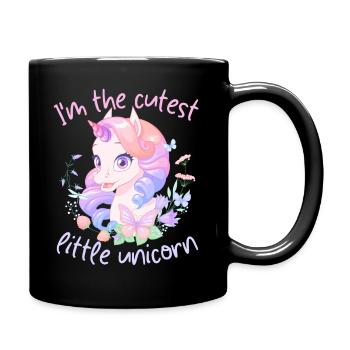 Kawaii Unicorn, Unicorn Girl, Saying - Full Colour Mug - black - Right