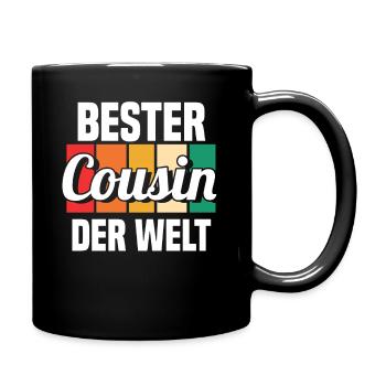 Bester Cousin - Tasse einfarbig - Schwarz - Rechts