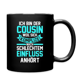 Cousin - Tasse einfarbig - Schwarz - Rechts