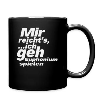 Euphonium spielen Eufonium Blechbläser Tuba Spruch - Tasse einfarbig - Schwarz - Rechts