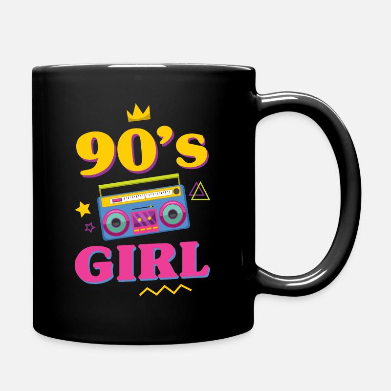 90er Jahre Mottoparty 1990er Neunziger Kostüm - Tasse einfarbig - Schwarz