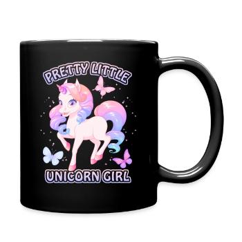 Licorne Fille, Licorne Kawaii, Jolie Fille - Mug uni - noir - Droite