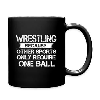 Wrestling, weil andere Sportarten nur eine erfordern - Tasse einfarbig - Schwarz - Rechts