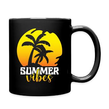 Sommer-Vibes - Tasse einfarbig - Schwarz - Rechts