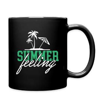 Sommergefühl - Tasse einfarbig - Schwarz - Rechts
