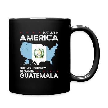 Né: Guatemala, Guatemala, Américain, États-Unis - Mug uni - noir - Droite