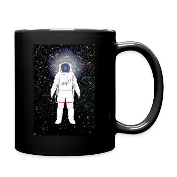 Astronaut in space in front of the stars - Full Colour Mug - black - Right