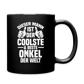 Patenonkel Bester Onkel - Tasse einfarbig - Schwarz - Rechts