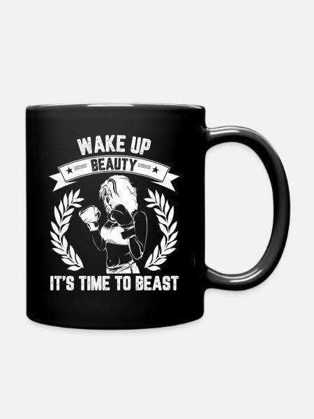 Wecken Sie die Schönheit auf, es ist an der Zeit, sie zu besiegen - Tasse einfarbig - Schwarz
