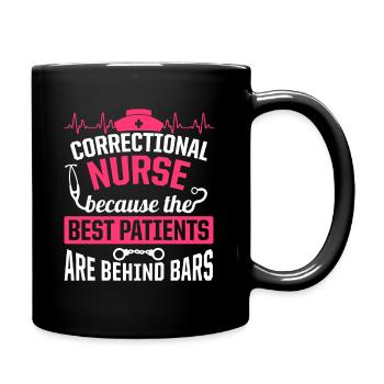 Correctional Nurse Nursing Correction Officer - Full Colour Mug - black - Right