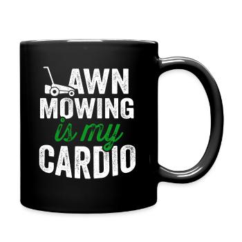 Lawn Mower Mowing Landscaping Landscaper - Full Colour Mug - black - Right