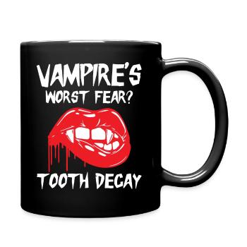Dental Vampire Joke Dentist - Tasse einfarbig - Schwarz - Rechts