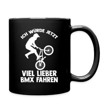 Fahjrrad BMX - Tasse einfarbig - Schwarz - Rechts