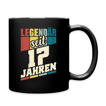 17. Geburtstag Legendär Seit 17 Jahren Legende 17 - Tasse einfarbig - Schwarz - Rechts
