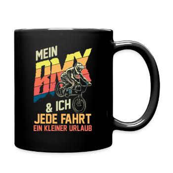 Fahrrad BMX - Tasse einfarbig - Schwarz - Rechts