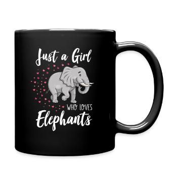 Juste une fille qui aime les éléphants - Mug uni - noir - Droite
