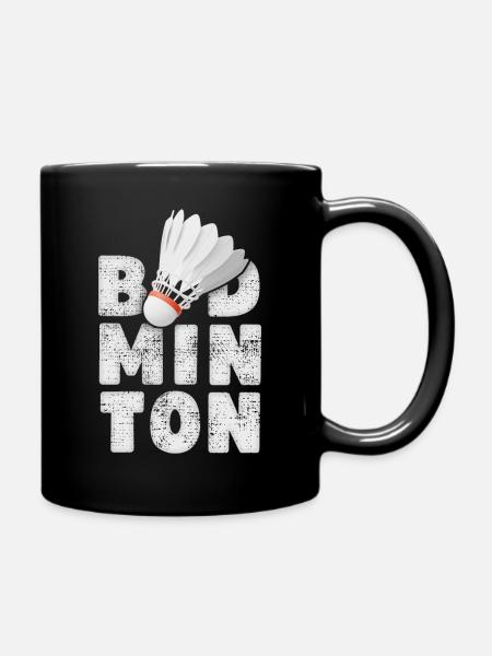 badminton, badminton, jeu de badminton, dire - Mug uni - noir