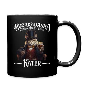 Abrakadabra Morgen Hab Ich Einen Kater Mallorca - Tasse einfarbig - Schwarz - Rechts