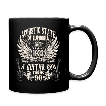 musician birthday guitarist rocker born 1933 - Tasse einfarbig - Schwarz - Rechts