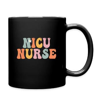 Nicu Nurse Week Groovy Appreciation Day - Tasse einfarbig - Schwarz - Rechts