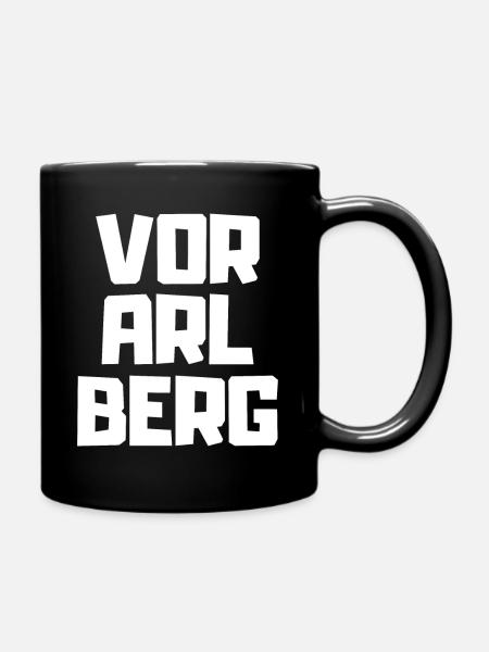 Vorarlberg - Tasse einfarbig - Schwarz