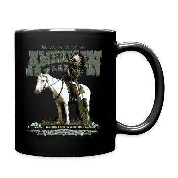 Geronimo-Krieger - Tasse einfarbig - Schwarz - Rechts