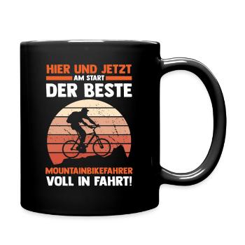 Fahrrad Mountainbike - Tasse einfarbig - Schwarz - Rechts