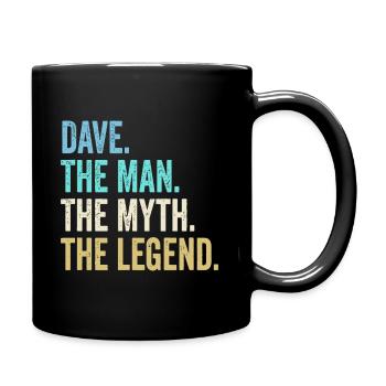 Hommes Dave L’homme Le mythe La légende Prénom - Mug uni - noir - Droite