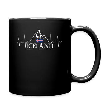 Iceland Heartbeat Travel Iceland - Full Colour Mug - black - Right
