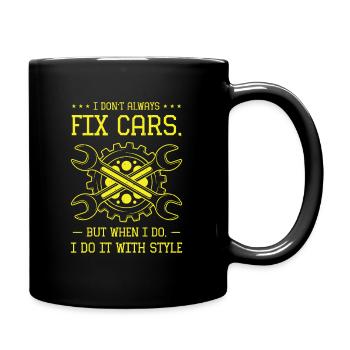 Car Mechanic Auto Engine Repair - Full Colour Mug - black - Right